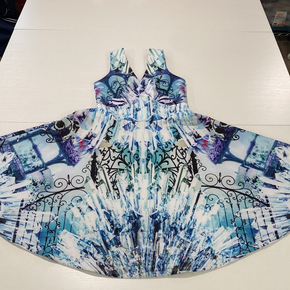 Lipsy London Neoprene circle skirt skater dress fitted bodice - Picture 8 of 15